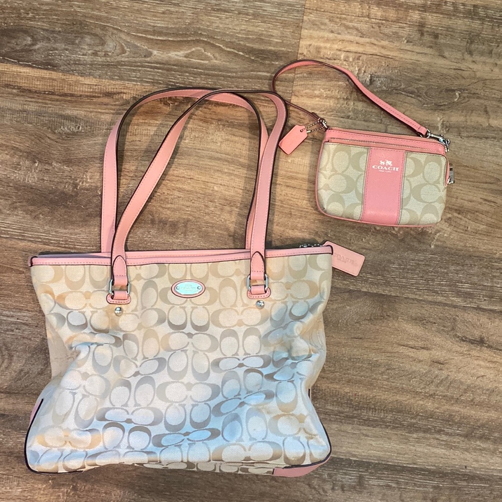 Coach bag and wristlet